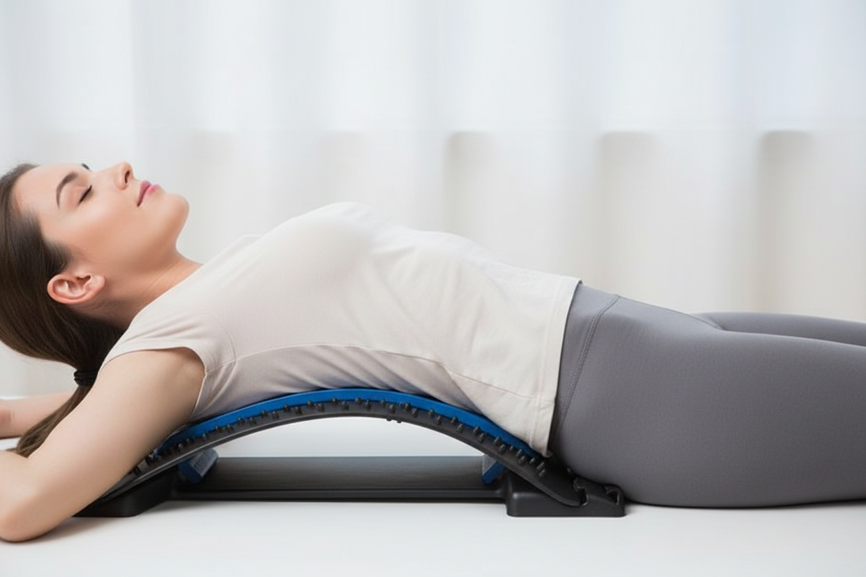 Close-up of lower back support