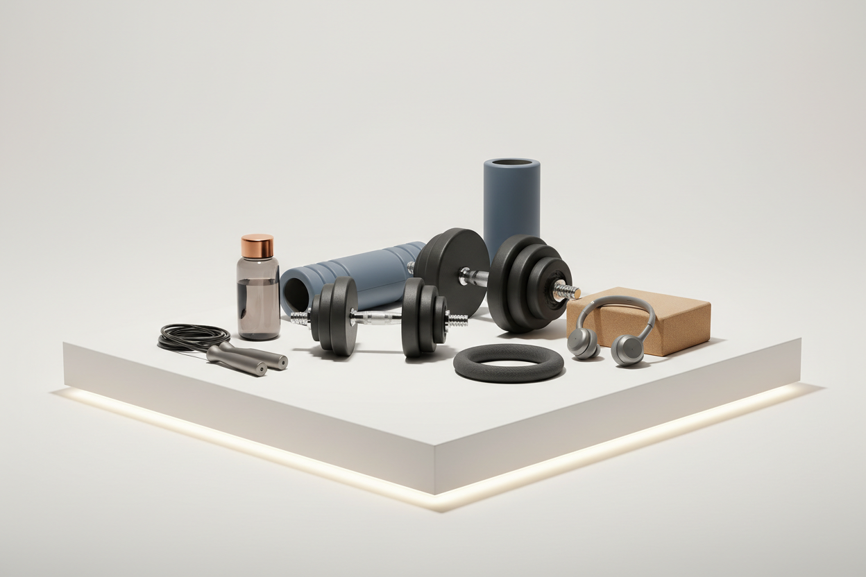 Premium fitness products - clean background